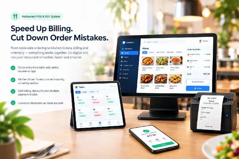 Restaurant POS and KOT software