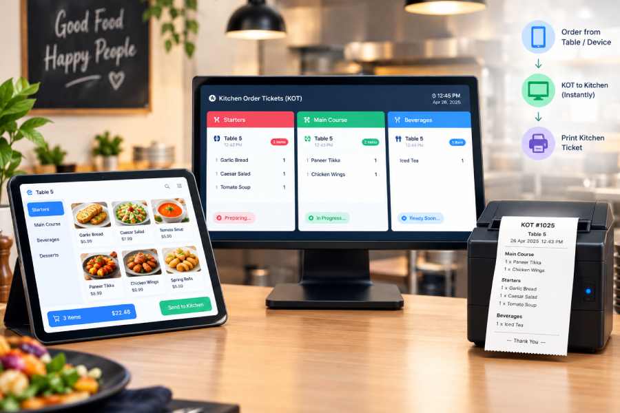 Restaurant POS billing screen screenshot placeholder