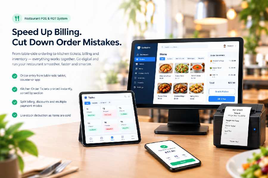Restaurant POS and KOT software